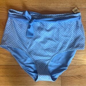 NWT Aerie Jacquard Tie High Waisted
Bikini Bottom Blue Large